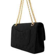 Load image into Gallery viewer, CHANEL Matelasse W Flap ChainShoulder Bag BlackA01112 CottonJersy Size 25
