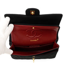 Load image into Gallery viewer, CHANEL Matelasse W Flap ChainShoulder Bag BlackA01112 CottonJersy Size 25

