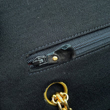 Load image into Gallery viewer, CHANEL Matelasse W Flap ChainShoulder Bag BlackA01112 CottonJersy Size 25
