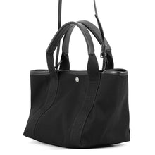 Load image into Gallery viewer, BALENCIAGA Biarritz Tote Bag Black834501 Canvas Leather Size Small
