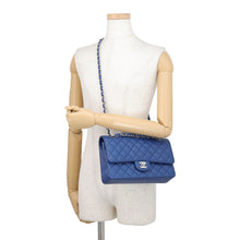 Load image into Gallery viewer, CHANEL Matelasse W Flap ChainShoulder Bag BlueA01112 Caviar Leather Size 25
