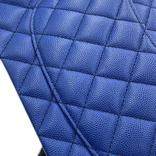 Load image into Gallery viewer, CHANEL Matelasse W Flap ChainShoulder Bag BlueA01112 Caviar Leather Size 25
