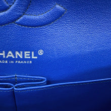 Load image into Gallery viewer, CHANEL Matelasse W Flap ChainShoulder Bag BlueA01112 Caviar Leather Size 25
