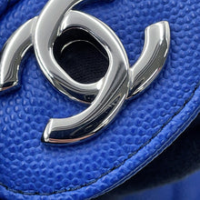 Load image into Gallery viewer, CHANEL Matelasse W Flap ChainShoulder Bag BlueA01112 Caviar Leather Size 25
