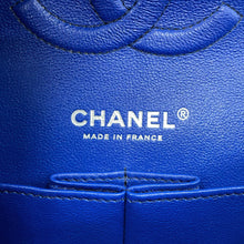 Load image into Gallery viewer, CHANEL Matelasse W Flap ChainShoulder Bag BlueA01112 Caviar Leather Size 25
