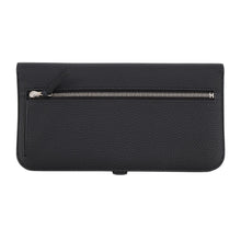 Load image into Gallery viewer, HERMES Dogon Long Wallet Black Taurillon Clemence
