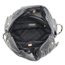 Load image into Gallery viewer, CHANEL CHANEL 22 Double Pocket Haddon Bag BlackAS3260-B17724-94305 Shiny Crumple Calf Leather Size Small
