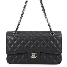 Load image into Gallery viewer, CHANEL Matelasse W Flap ChainShoulder Bag BlackA01112 Caviar Leather Size 25

