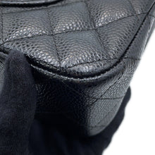 Load image into Gallery viewer, CHANEL Matelasse W Flap ChainShoulder Bag BlackA01112 Caviar Leather Size 25
