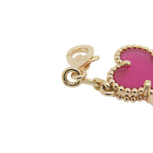 将图像加载到图库查看器中，Van Cleef &amp; Arpels Vintage Alhambra 5 Motif BraceletVCARPQZI00 Pink Enamel K18YG
