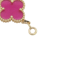 将图像加载到图库查看器中，Van Cleef &amp; Arpels Vintage Alhambra 5 Motif BraceletVCARPQZI00 Pink Enamel K18YG
