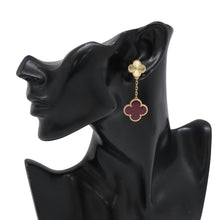 将图像加载到图库查看器中，Van Cleef &amp; Arpels Magic Alhambra 2-Motif EarringsVCARPQZJ00 Pink Enamel K18YG
