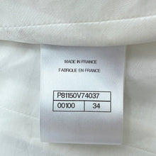 将图像加载到图库查看器中，CHANEL Tweed Jacket Size 34 WhiteP81150 V74037 00100 Cotton 59% Acryl 19% Polyester 11% Polyamide 11%
