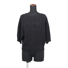 Load image into Gallery viewer, CHANEL CC Logo Button Coco Beach Knit Size 36 BlackP76924 K11083 94305 Cotton 100%
