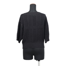 Load image into Gallery viewer, CHANEL CC Logo Button Coco Beach Knit Size 36 BlackP76924 K11083 94305 Cotton 100%
