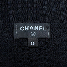 Load image into Gallery viewer, CHANEL CC Logo Button Coco Beach Knit Size 36 BlackP76924 K11083 94305 Cotton 100%
