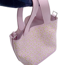 Load image into Gallery viewer, HERMES Picotin Lock Lucky Daisy Mauve Sylvestre/Cuivre/White Swift Leather Size micro
