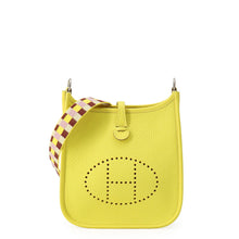 Load image into Gallery viewer, HERMES Evelyne Long Maxi Quadrille Lime Taurillon Clemence Size TPM
