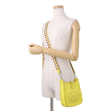Load image into Gallery viewer, HERMES Evelyne Long Maxi Quadrille Lime Taurillon Clemence Size TPM
