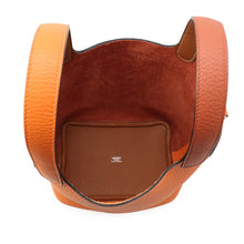 Load image into Gallery viewer, HERMES Picotin Lock Casaque2 Orange/Cuivre/Gold Taurillon Clemence Size PM
