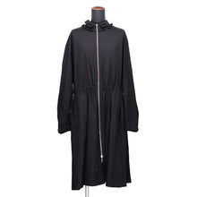 将图像加载到图库查看器中，HERMES Long flared elastic dress Size 42 Black4H0571DV Cotton100%
