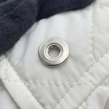 将图像加载到图库查看器中，HERMES Quilted Reversible Coat Clou de Selle Semis Size 42 White/Black Polyester100%
