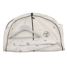 将图像加载到图库查看器中，HERMES Quilted Reversible Coat Clou de Selle Semis Size 42 White/Black Polyester100%
