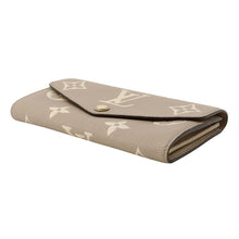 将图像加载到图库查看器中，LOUIS VUITTON Portefeuille Sarah NM Tourterelle/ClaimM81049 Bicolor Monogram Empreinte Leather

