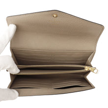 将图像加载到图库查看器中，LOUIS VUITTON Portefeuille Sarah NM Tourterelle/ClaimM81049 Bicolor Monogram Empreinte Leather
