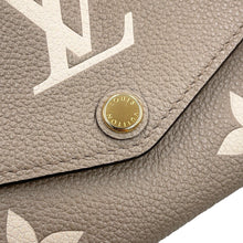 将图像加载到图库查看器中，LOUIS VUITTON Portefeuille Sarah NM Tourterelle/ClaimM81049 Bicolor Monogram Empreinte Leather
