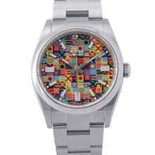 将图像加载到图库查看器中，ROLEX Oyster Perpetual Stainless Steel Multicolor/Jubilee motif Dial126000
