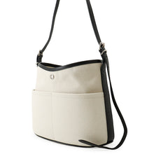 将图像加载到图库查看器中，BALENCIAGA Biarritz Small Bucket Bag Natural/Black828843 Canvas Leather
