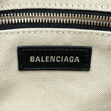 将图像加载到图库查看器中，BALENCIAGA Biarritz Small Bucket Bag Natural/Black828843 Canvas Leather
