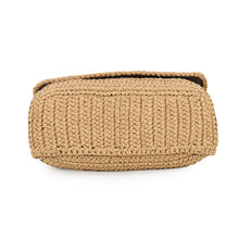 将图像加载到图库查看器中，SAINT LAURENT PARIS Niki ChainShoulder Bag Beige/Brown620329 Raffia Leather
