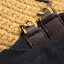 将图像加载到图库查看器中，SAINT LAURENT PARIS Niki ChainShoulder Bag Beige/Brown620329 Raffia Leather
