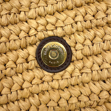 将图像加载到图库查看器中，SAINT LAURENT PARIS Niki ChainShoulder Bag Beige/Brown620329 Raffia Leather
