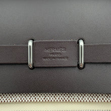 将图像加载到图库查看器中，HERMES Herbag zip Ecru/Ebene Toile H Vache Hunter Leather Size Mini

