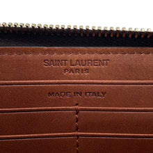 Load image into Gallery viewer, SAINT LAURENT PARIS Monogram Zip Around Long Wallet Brown664491 PVC/Leather

