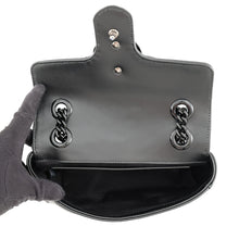 将图像加载到图库查看器中，GUCCI GG Marmont Shoulder Bag Black446744 Leather
