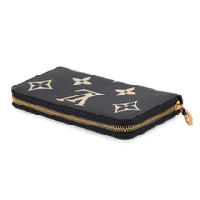 Load image into Gallery viewer, LOUIS VUITTON Zippy Wallet Noir/BeigeM28794 Bicolor Monogram Empreinte Leather
