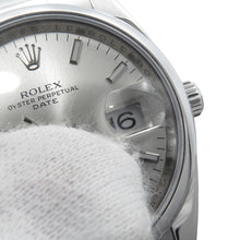 将图像加载到图库查看器中，ROLEX Oyster Perpetual Date Stainless Steel Silver Dial115200
