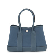 HERMES Neo Garden Blue Tempete Toile Officier Negonda Leather Size 23
