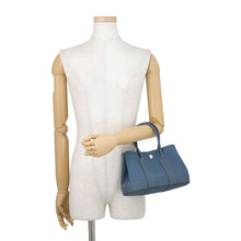 Load image into Gallery viewer, HERMES Neo Garden Blue Tempete Toile Officier Negonda Leather Size 23
