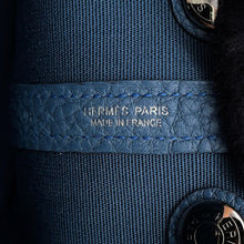 Load image into Gallery viewer, HERMES Neo Garden Blue Tempete Toile Officier Negonda Leather Size 23
