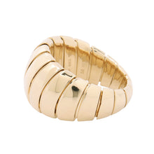 Load image into Gallery viewer, BVLGARI Tubogas Ring Size 58/#18361751 18K Yellow Gold

