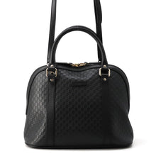 将图像加载到图库查看器中，GUCCI MicroGuccissima 2WAYHandbag Black449663 Leather
