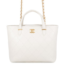 将图像加载到图库查看器中，CHANEL Matelasse Classic Shopping Bag WhiteAS5777 Caviar Leather

