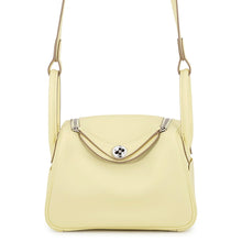 Load image into Gallery viewer, HERMES Lindy Verso Jaune Milton/Vert Mangrove Swift Leather Size Mini
