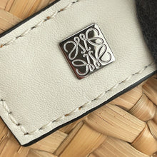 Load image into Gallery viewer, LOEWE Basket bag Natural/WhiteA223S93X04 Palm Leaf Calf Leather Size Small
