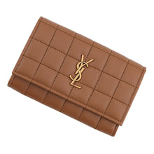 将图像加载到图库查看器中，SAINT LAURENT PARIS Compact Card Holder Brown742430 Lambskin
